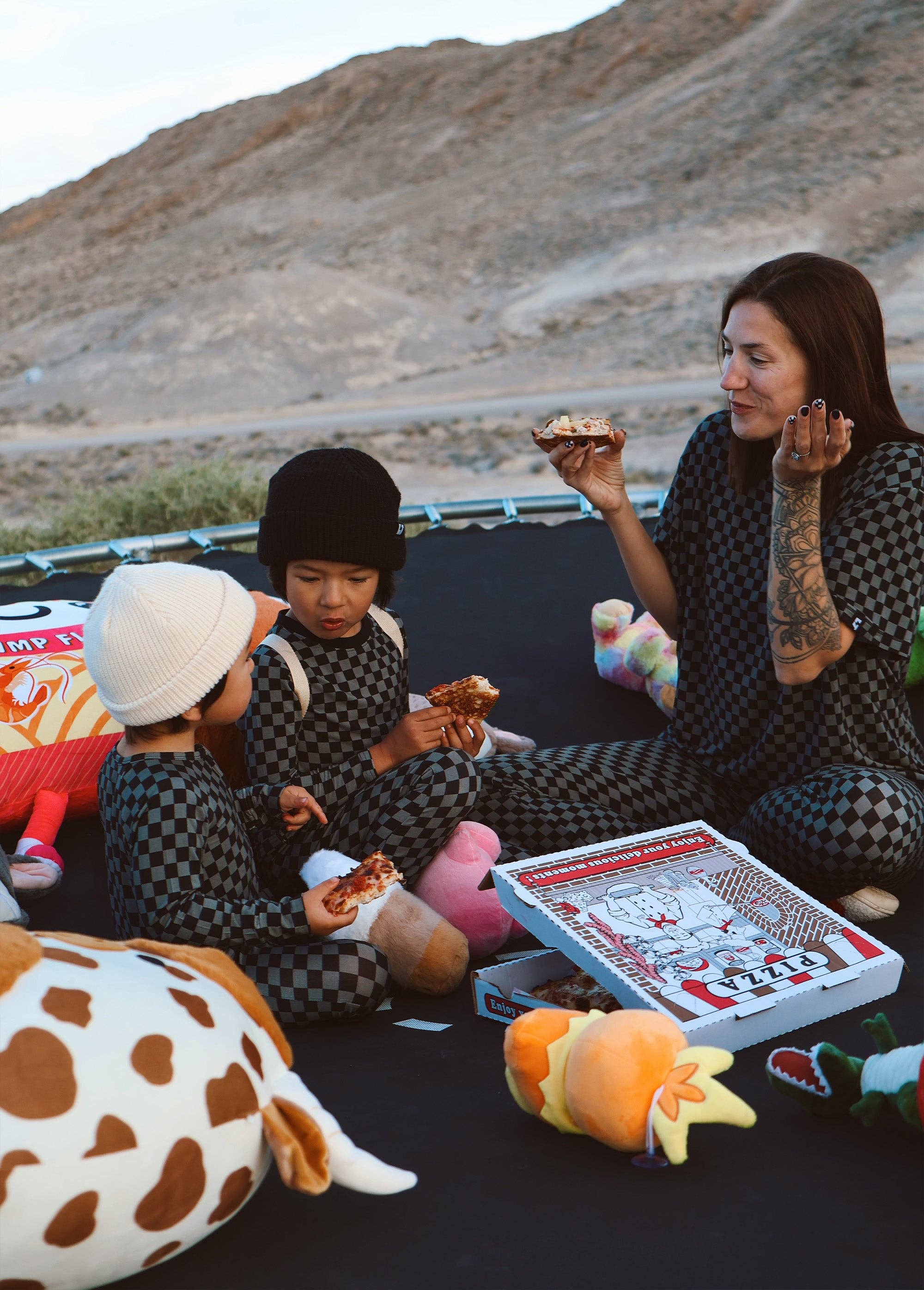 Grey Checkered Bamboo Jammies