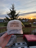 Two Tone Cap - Literally Just a Girl - Camo/Beige