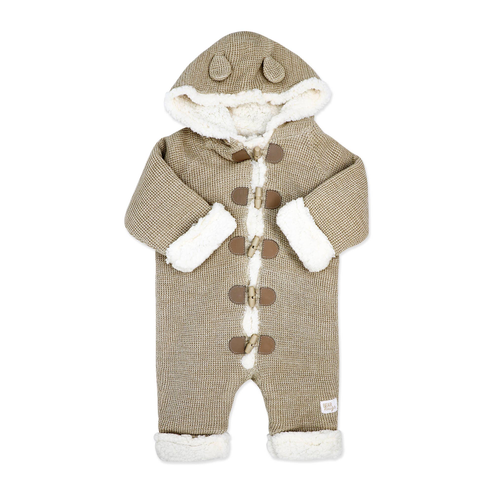 Beige True Knit Sherpa Pramsuit