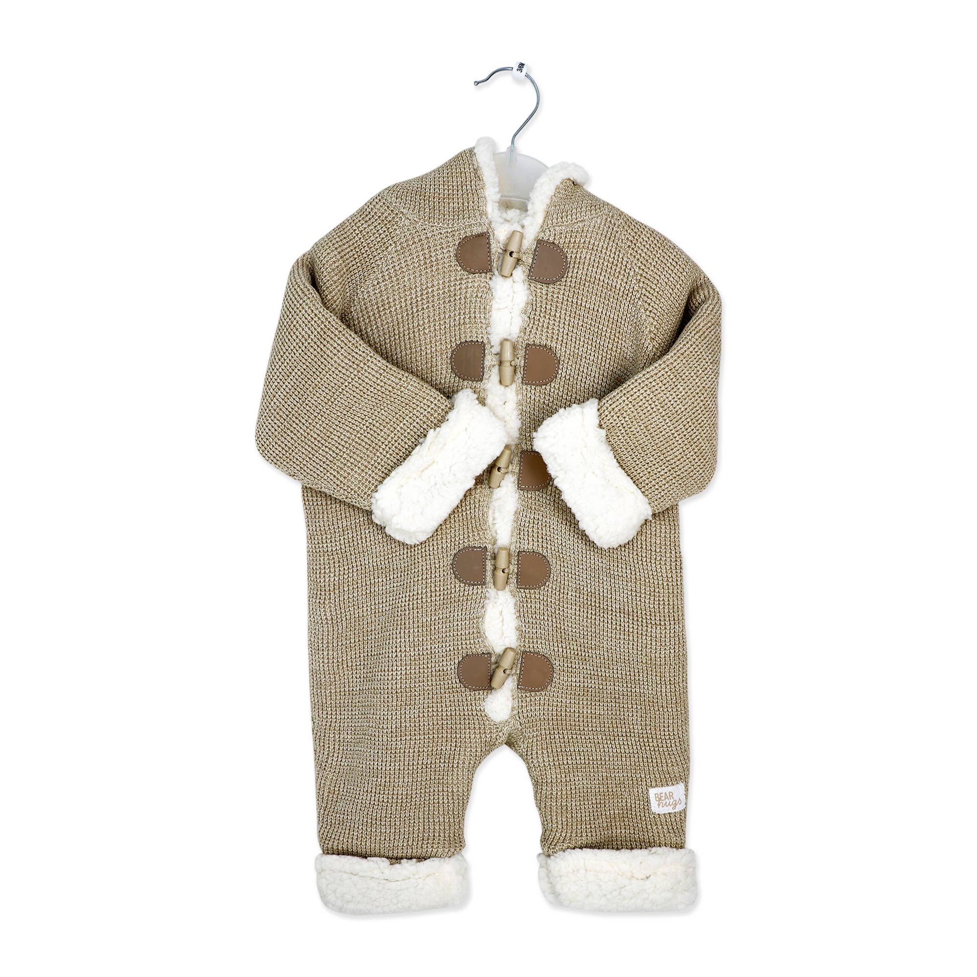 Beige True Knit Sherpa Pramsuit